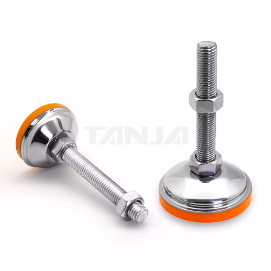 Pie nivelador ajustable fijo para muebles, equipo transportador, máquina, mesa de acero, pies de goma para uso Industrial