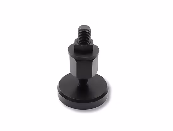 Pie nivelador de acero o caucho con tornillo ajustable