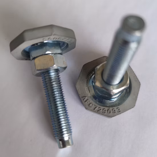 Pie de nivelación industrial resistente, tornillo ajustable, pie de acero de goma